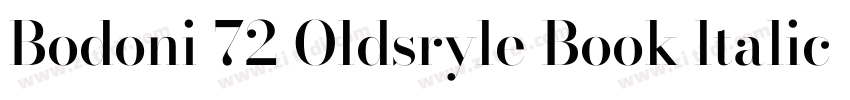 Bodoni 72 Oldsryle Book ltalic字体转换
